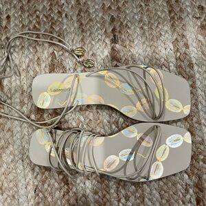 Larroude Nadia Flat Strappy Sandal